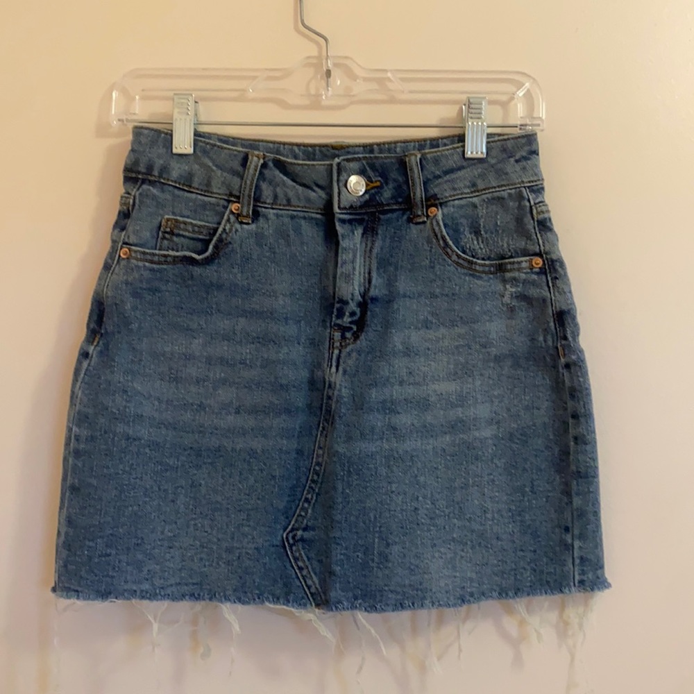 Denim mini skirt